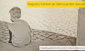 Portada del Registre de Delinqüents Sexuals. Font: web ministeri de justicia