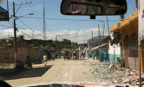 Imatge d'una de les zones afectades pel terratrèmol a l'Equador del passat 16 d'abril (Font: MSF)