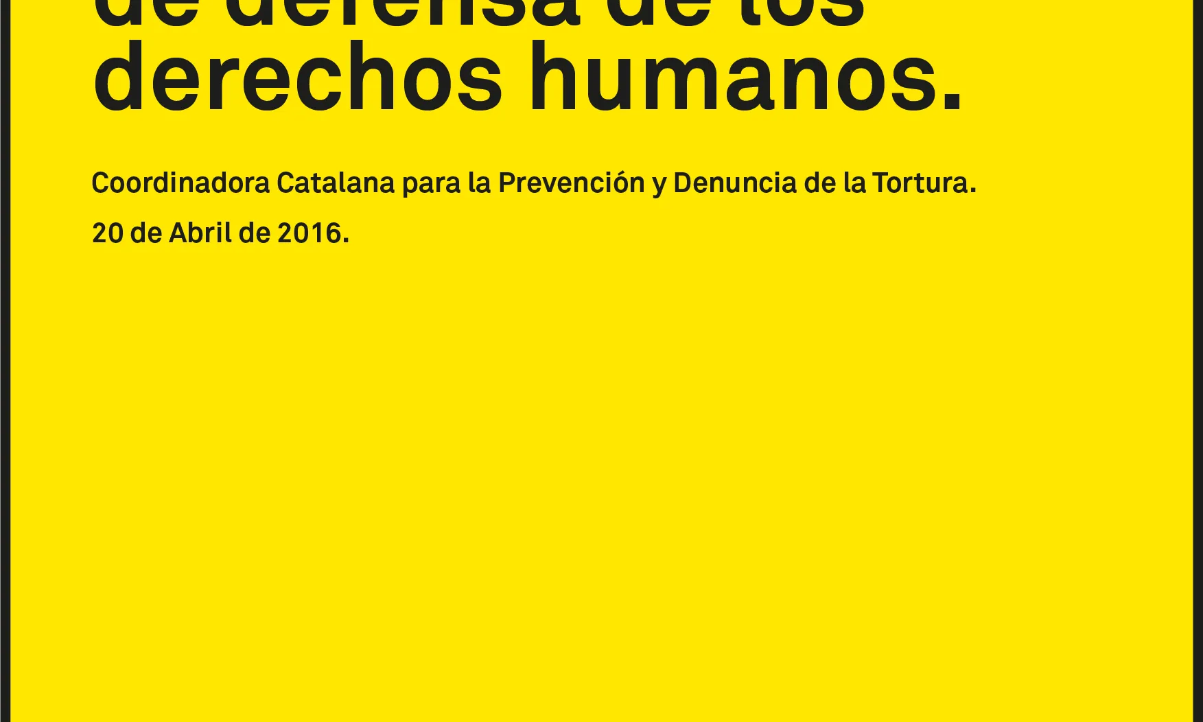 Portada de l'Informe de la Coordinadora per la Prevenció i Denúncia de la Tortura