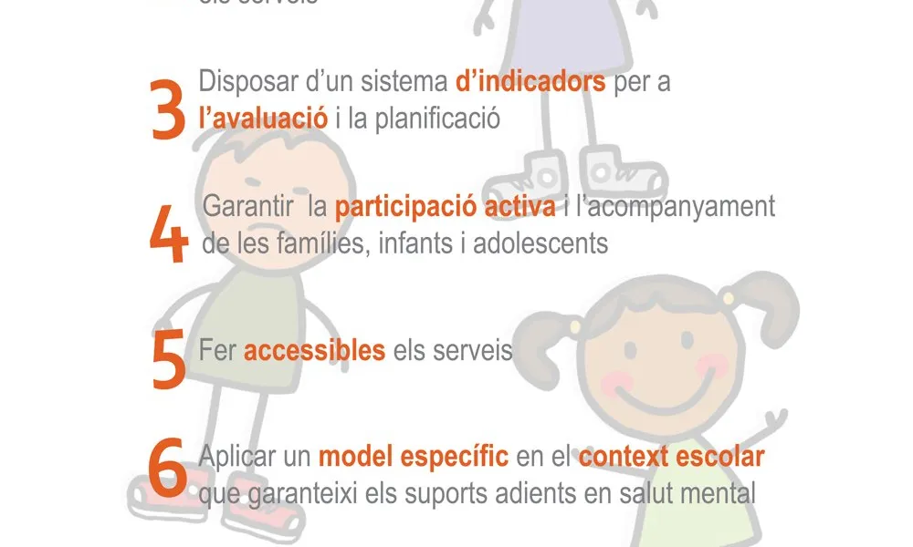 7 reptes en l'atenció a la salut mental d'infants i adolescents a Catalunya.