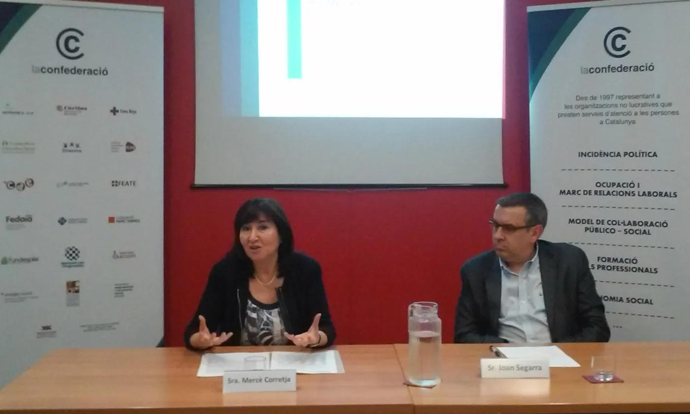 Sessió informativa sobre la Directiva Europea de contractació pública organitzada per La Confederació. Font: Suport Associatiu.
