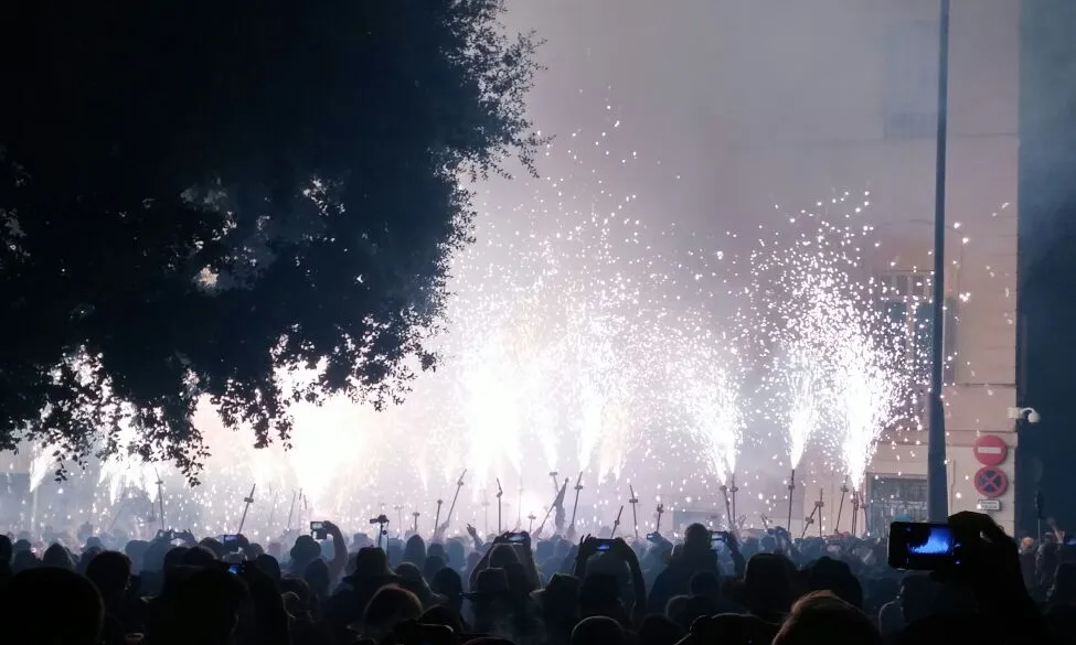 Un dels moments de foc de l'Escapada a Negra Nit (Font: Diablesses de Mataró)