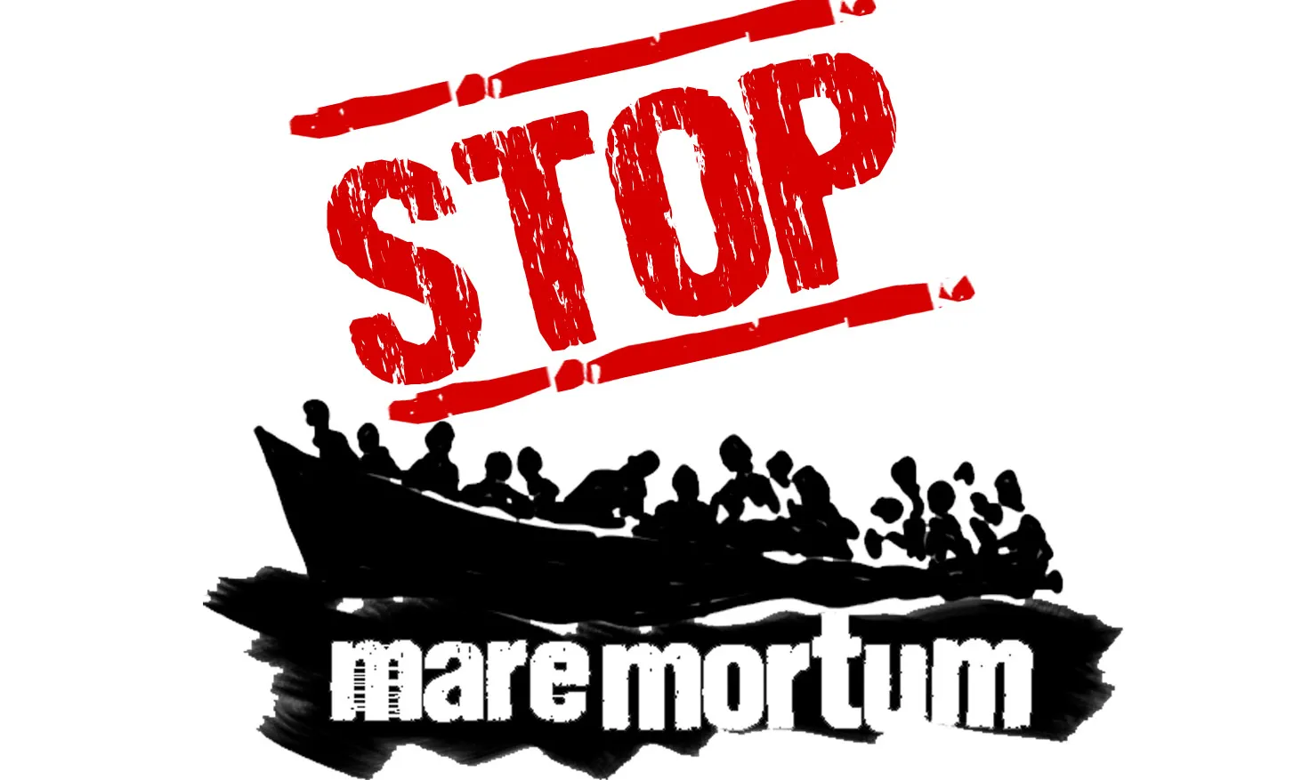 Logo d'Stop Mare Mortum. Font: STOP Mare Mortum 