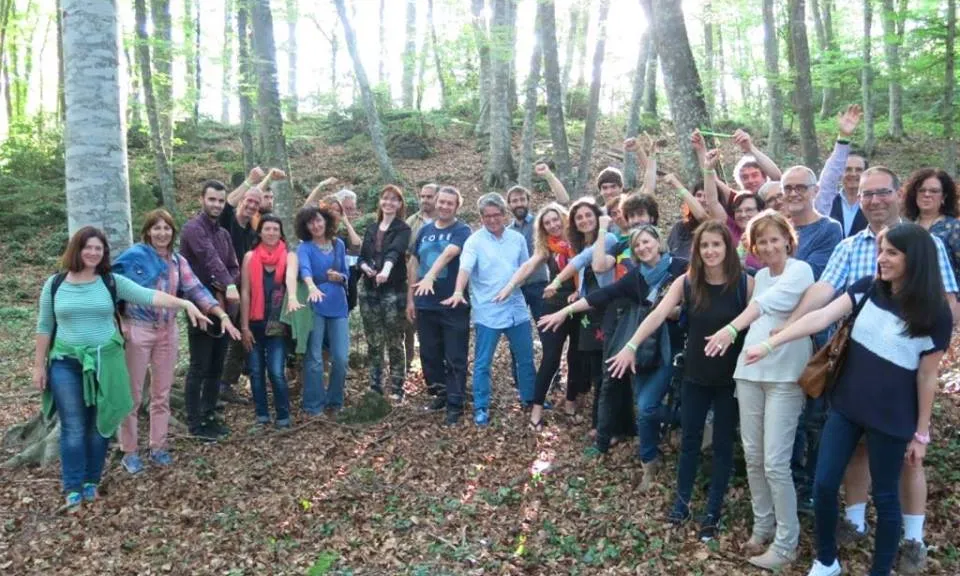Durant l'acte "Tornar a la Natura" amb Josep Gordi (imatge: setmnanatura.cat)