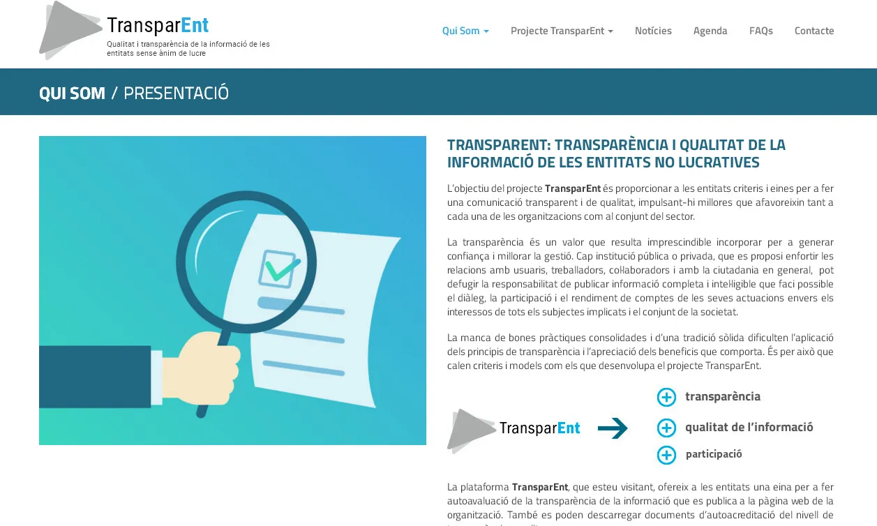 Imatge del portal TransparEnt. Font: Transpar-ent.info/