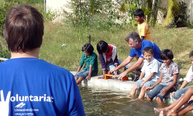 Un dels voluntaris de l'Oficina de Cooperació i Voluntariat a la UdG (Font: UdG)
