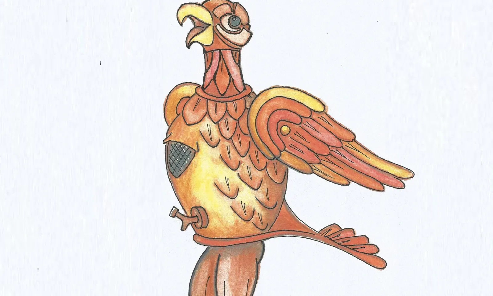 Esbós original de l'Àliga de Santa Coloma de Farners (autor: Toni Muja).