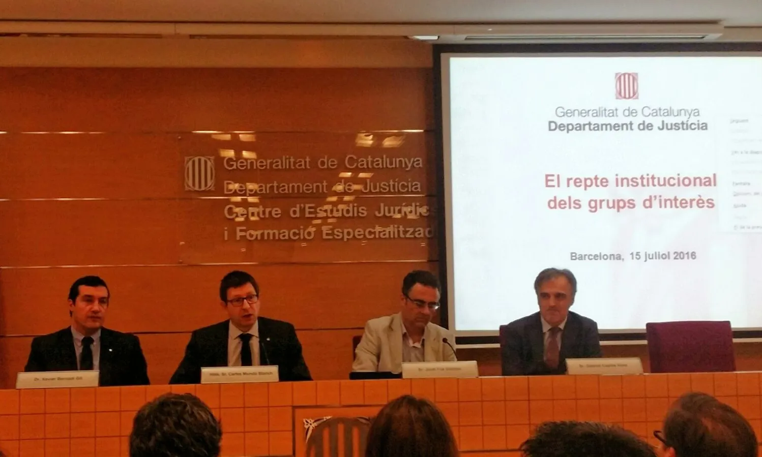 Presentació de la jornada ‘El repte institucional dels grups d’interès’. Font: Suport Associatiu 