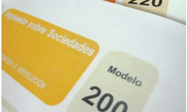 Model 200 de l'Impost de Societats. Font: Agència Tributària