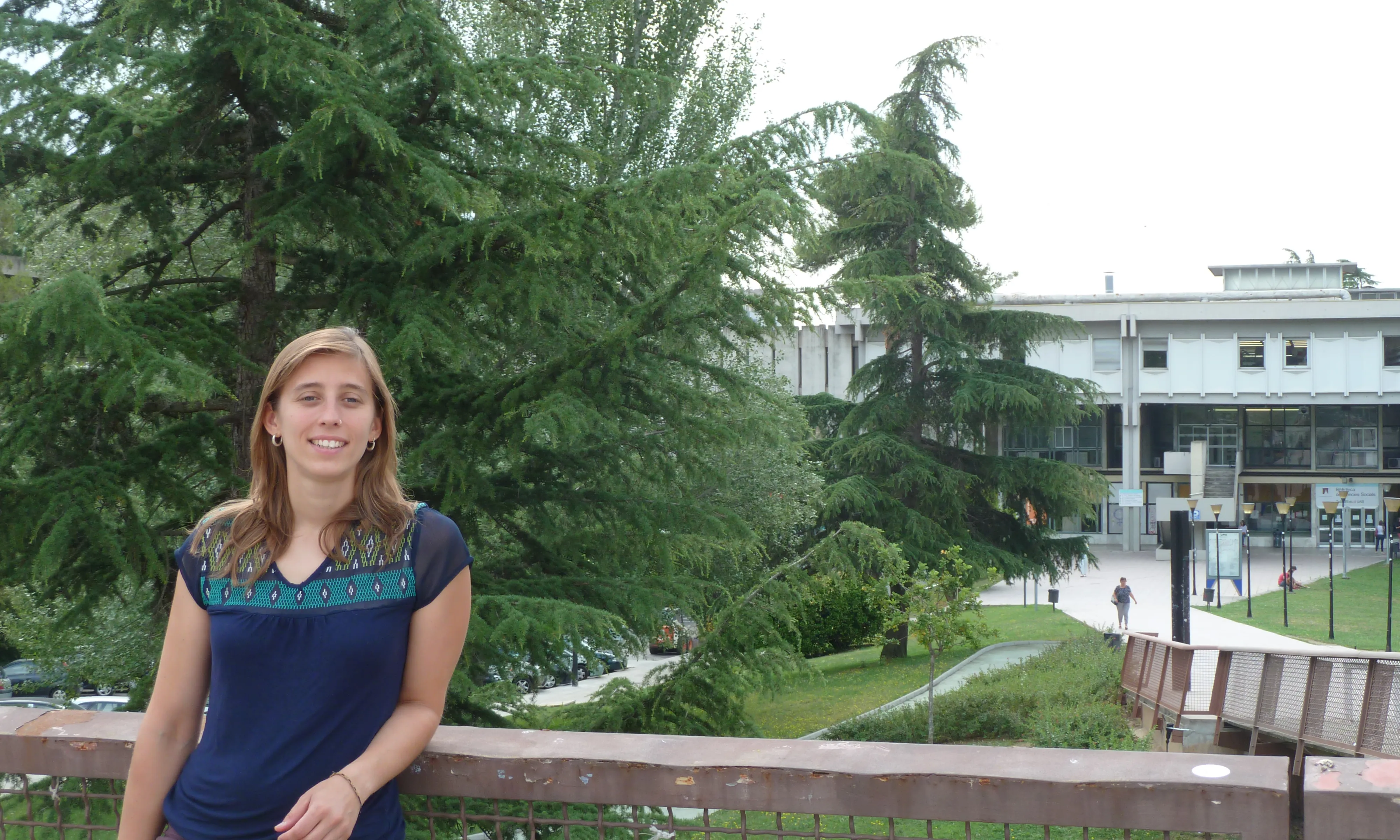 Olga Margalef, investigadora post doctoral al CREAF de la UAB, va ser a Lesbos el novembre de 2015 (Font: Elena Albouy)
