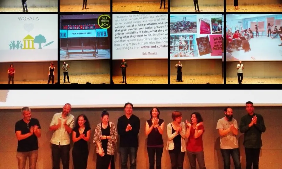 L'equip de ponents del Pechakucha  nº 26 de Barcelona, dedicat a la innovació social (imatge: kids & cats) 