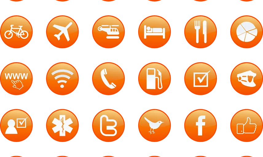Icones que podem integrar a la comunicació de l'entitat. Font: Pixabay