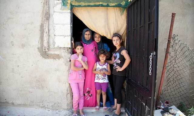 Família de refugiades sirianes. Font: UNHCR/ACNUR Américas