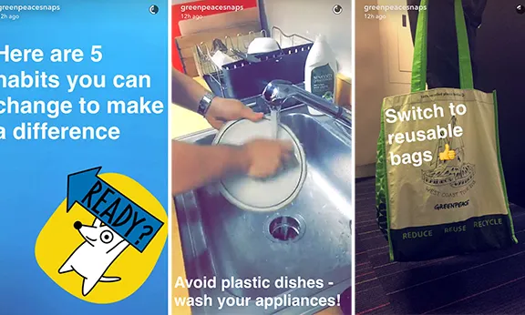 5 formes d'utilitzar les «stories» d'Instagram i Snapchat. Imatge de Greenpeace.