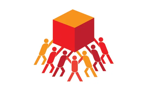 Persones fent un esforç conjunt. Font: Logo de l'any internacional de les cooperatives (2012)
