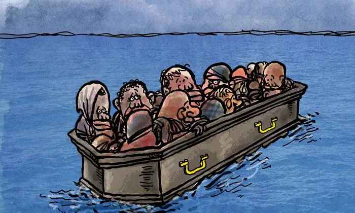 Persones immigrants. Font: courrierinternational.com