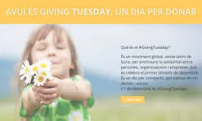 Giving Tuesday. Font: web Giving Tuesday.cat