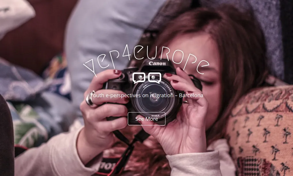 Captura web projecte Youth e-perspectives on migration