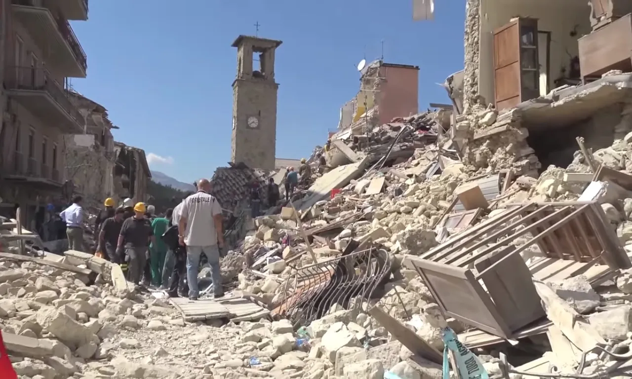 Amatrice després del terratrèmol. Font: Wikimedia