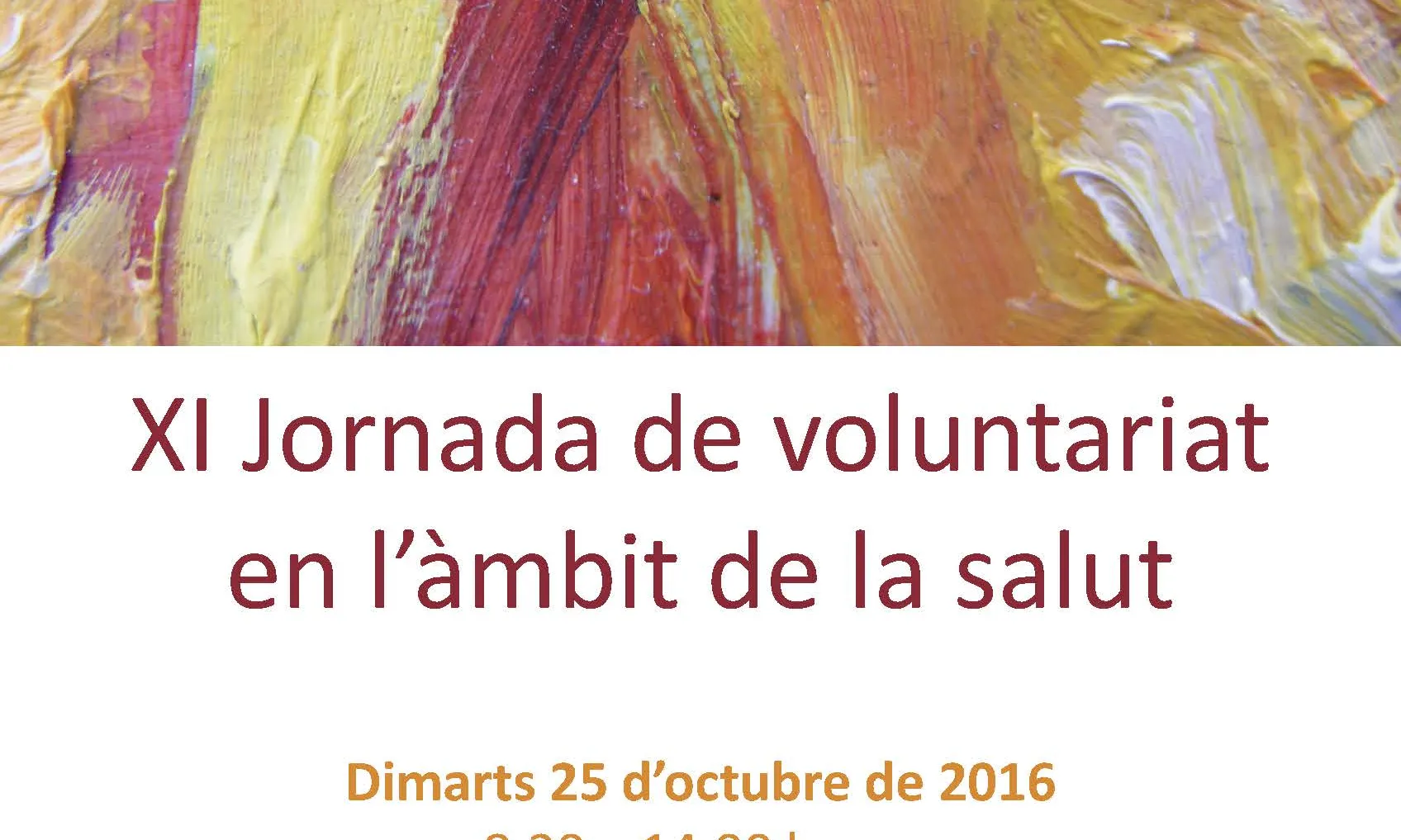 Cartell de l'11a edició de la Jornada de voluntariat en l'àmbit de la salut 