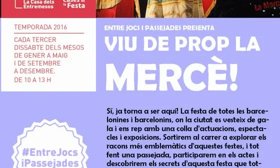 Cartell Mercè 2016.  Font: Casa dels Entremesos