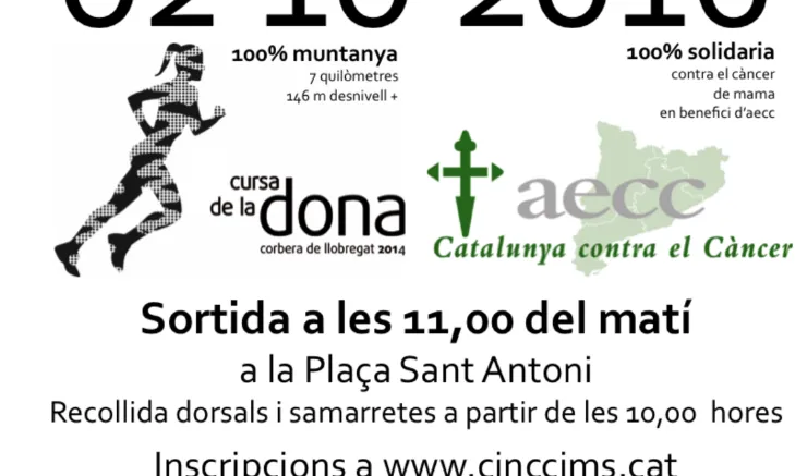 Cartell Cursa de la Dona a Corbera. Font: Cinc Cims