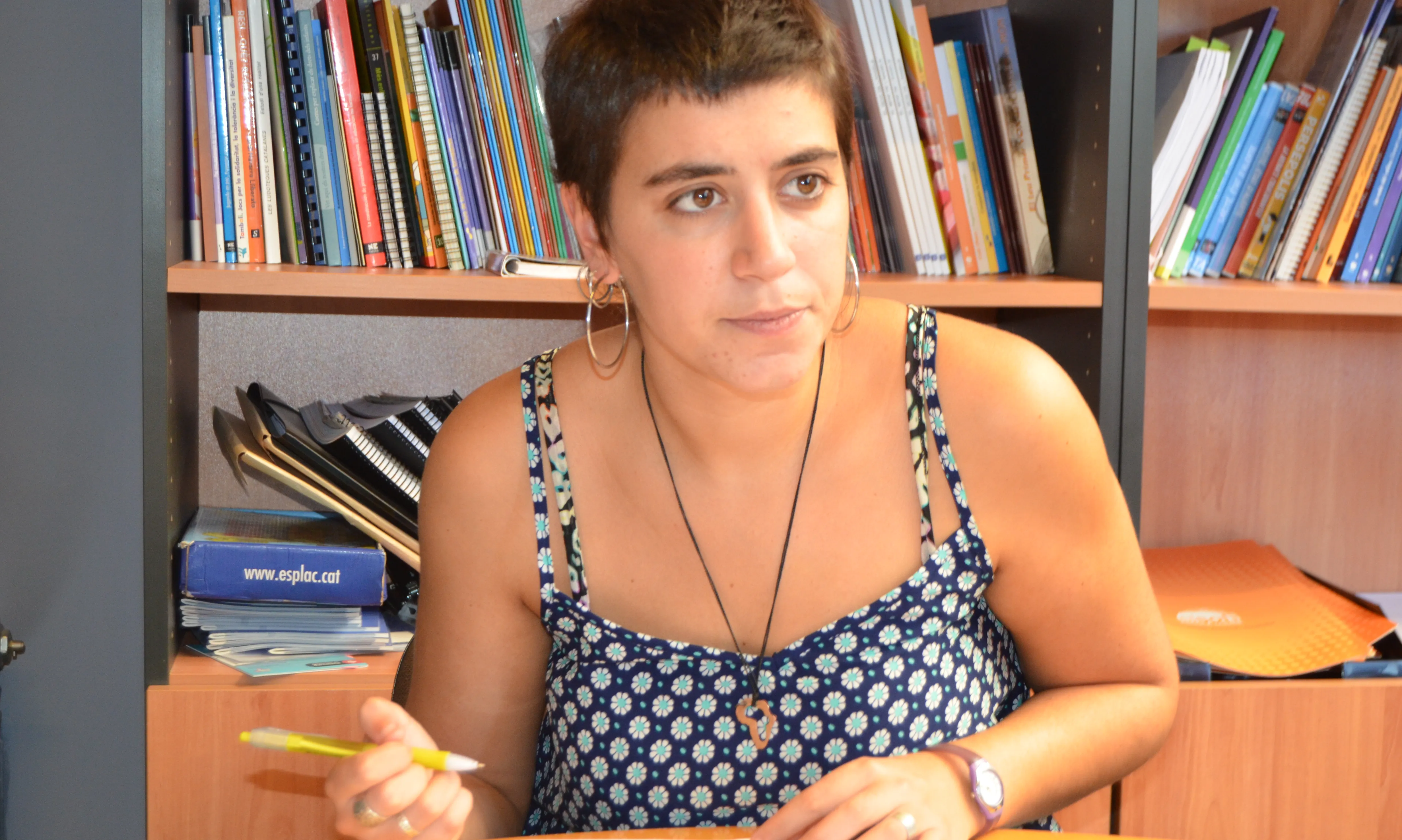 Carla Valle, membre del secretariat de Casals de Joves de Catalunya (autora: Marta Rius, 2016).