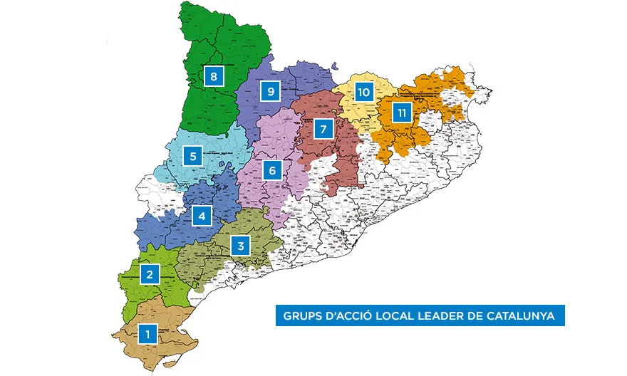 Grups d’Acció Local (GAL) LEADER de Catalunya. Font: www.leader.cat Grups d’Acció Local (GAL) LEADER de Catalunya. Font: www.leader.cat