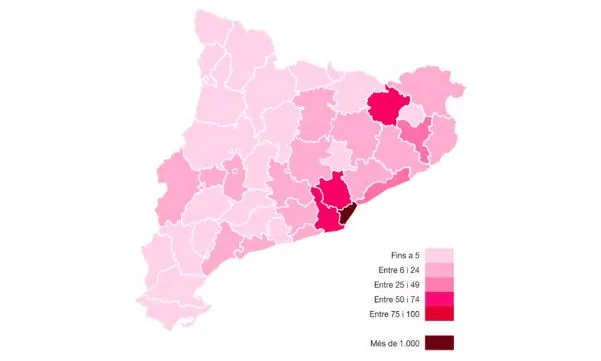 Mapa de participació en el Panoràmic 2015    Font:CAB