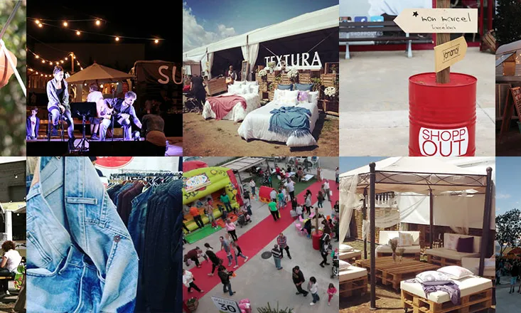 Collage dels diferents espais del Shopp Out. 