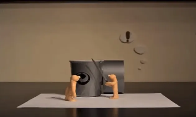 Seqüència del vídeo d'stopmotion premiat com a Millor Spot Júnior del 4t Concurs d’Animacions per la Pau. Font: Fundipau