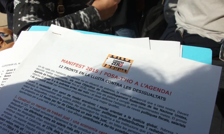 Manifest d'aquesta iniciativa de Pobresa Zero. (Font: Lafede.cat)