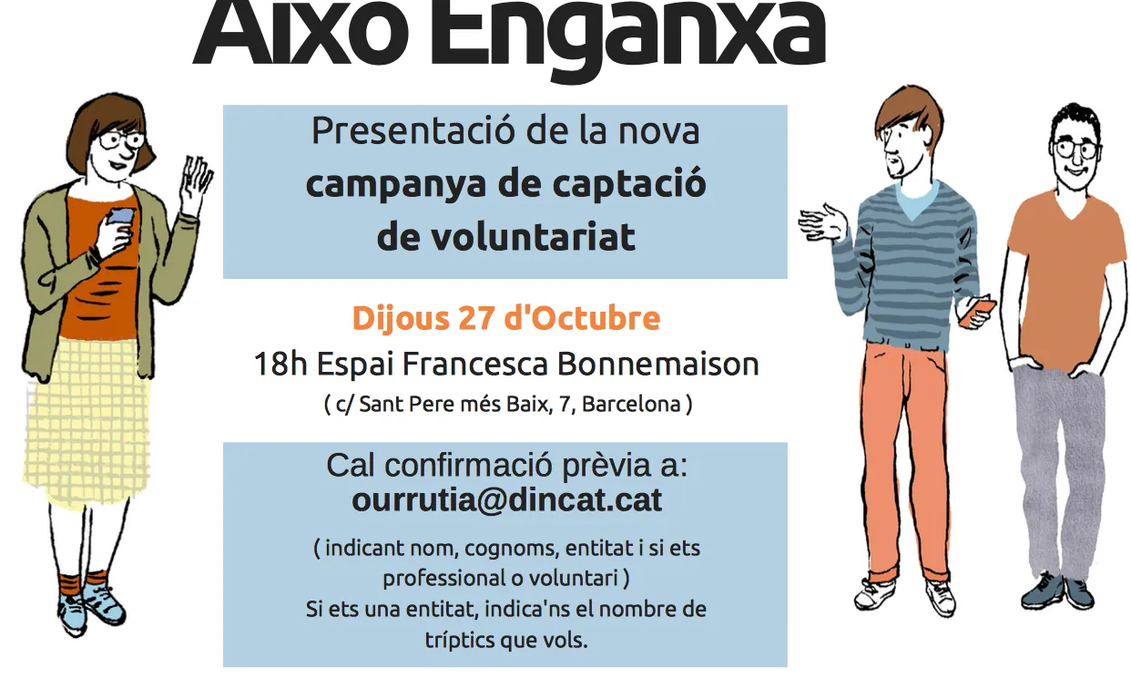 Dincat dóna el tret de sortida a la campanya de captació de voluntariat “Això enganxa”