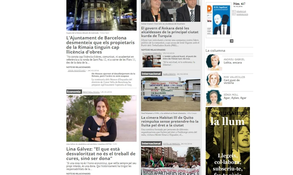 La Directa és un mitjà de comunicació en paper i digital per la transformació social.