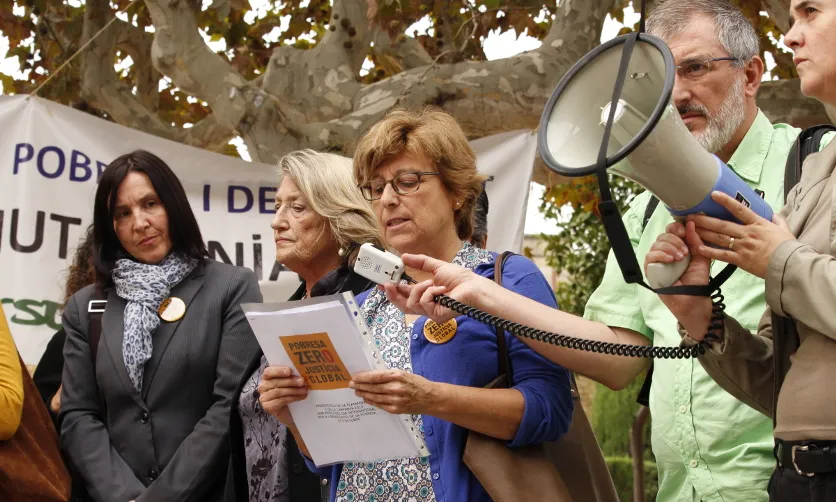 Lectura del manifest davant del Parlament de Catalunya