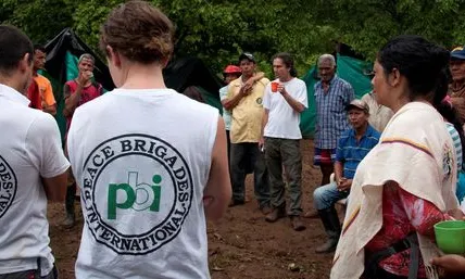 Les PBI Colòmbia amb les comunitats rurals. Font: PBI