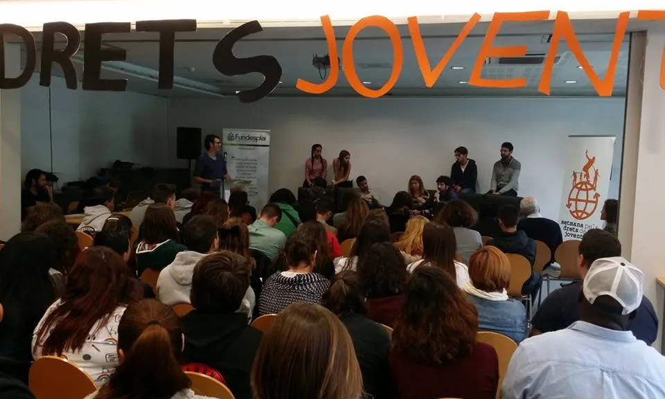 Joves participants a la Setmana pels Drets de la Joventut. Font: Fundesplai