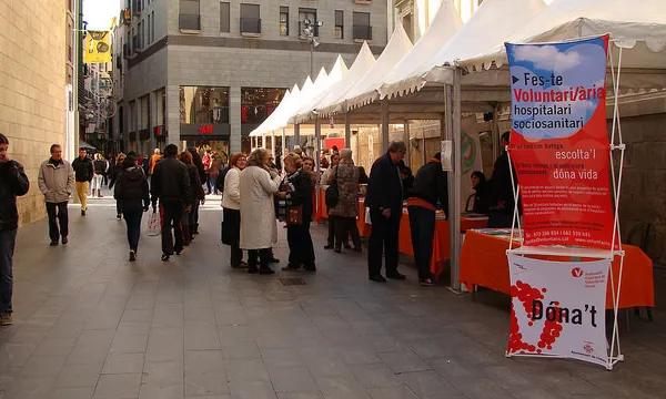 Imatge de la Fira d'Entitats de Voluntariat de Lleida (Font: FCVS)