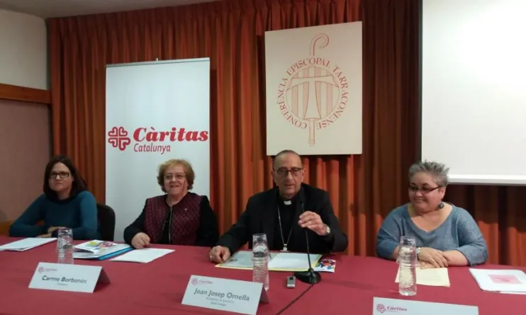 Imatge de l'acte de presentació de la memoria social de l’any 2015 (Font: caritasbcn.org)