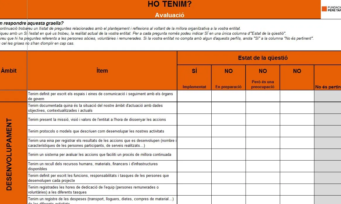 Imatge de l'eina Ho tenim.