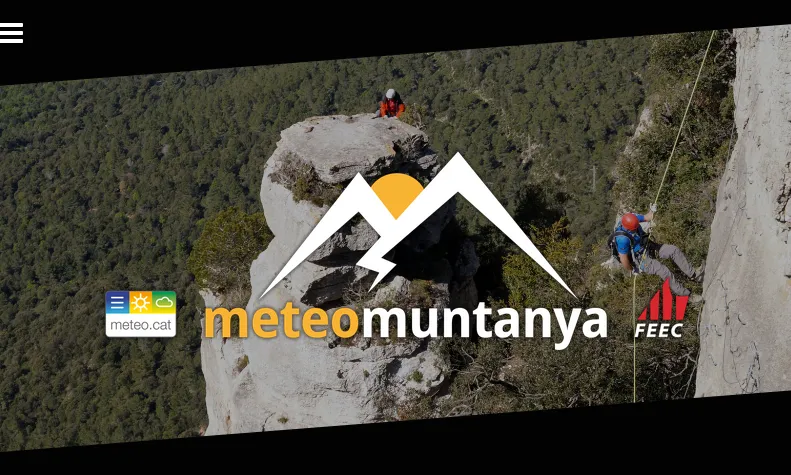 Neix el portal meteomuntanya per reunir informació meteorològica d'utilitat a les activitats de muntanya (imatge: meteomuntanya.cat)