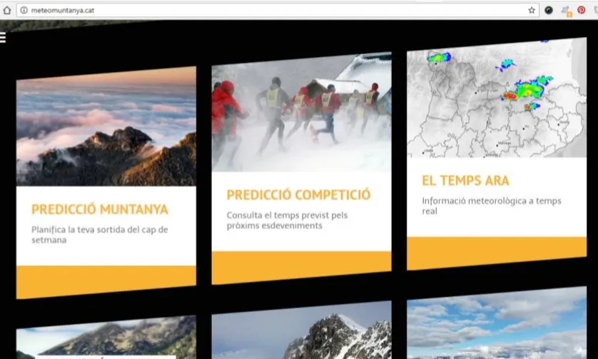 Visualitzatzació del portal meteomuntanya.cat (imatge:meteomuntanya.cat)
