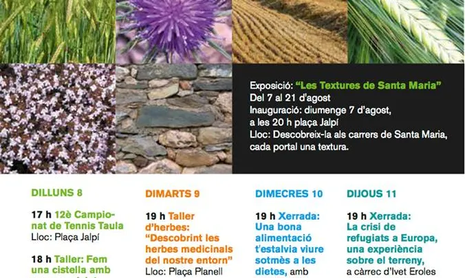 Cartell de la Setmana Cultural 2016 / Foto: Centre Cultural de Santa Maria de Meià