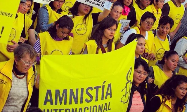Mobilització d'integrants d'Amnistia Internacional. Font: Gabriela Márquez, Flickr