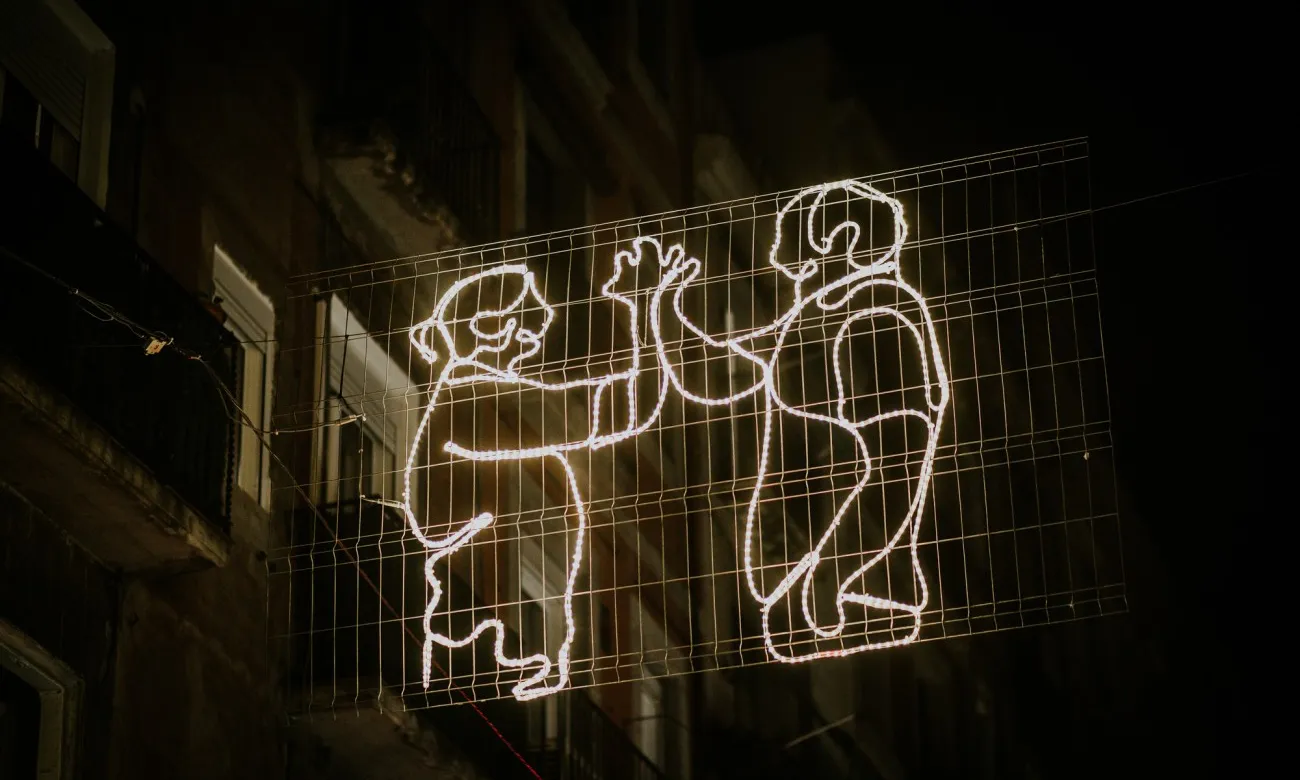 Arc lumínic del Raval. Font: #RavalKm0