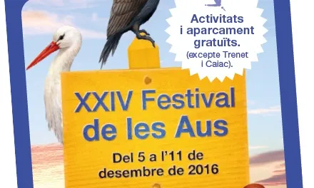 Del 5 a l'11 de desembre es celebra la 24º edició del Festival de les Aus als Aiguamolls de l'Empordà (imatge: http://parcsnaturals.gencat.cat/ca/aiguamolls-emporda)