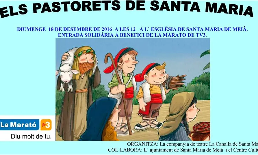 Cartell d'Els Pastorets / Foto: Centre Cultural de Santa Maria de Meià