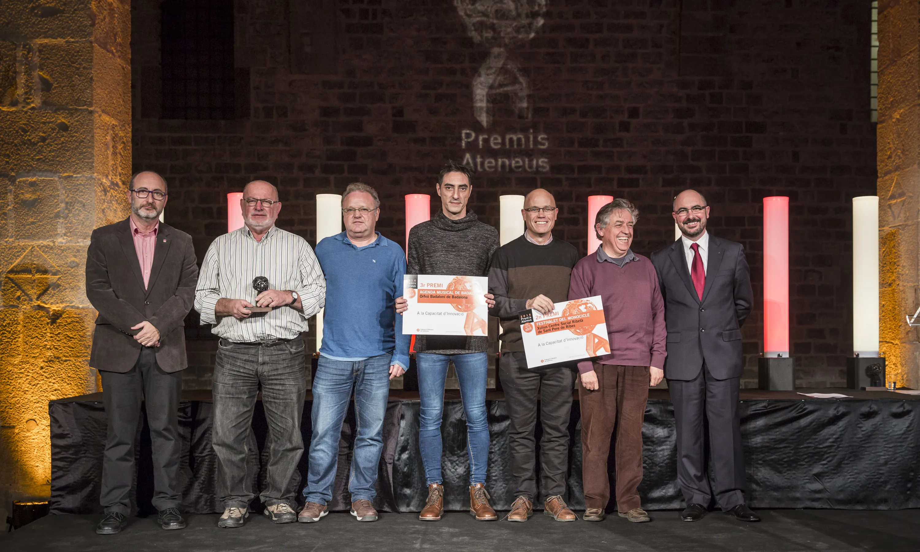 Entitats premiades a la Capacitat d'Innovació (foto: Toni Galitó)