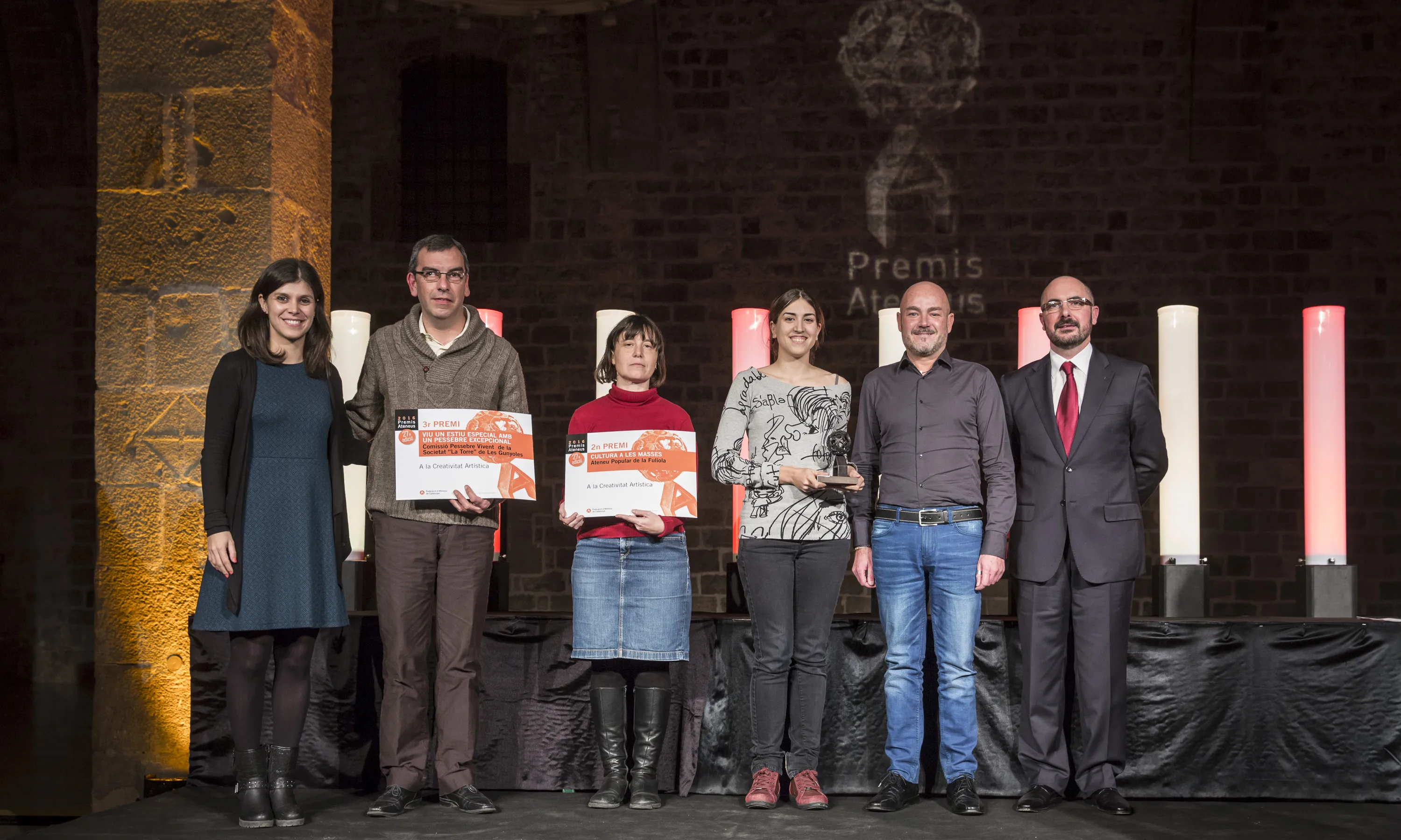 Entitats premiades a la Creativitat Artística (foto: Toni Galitó) 