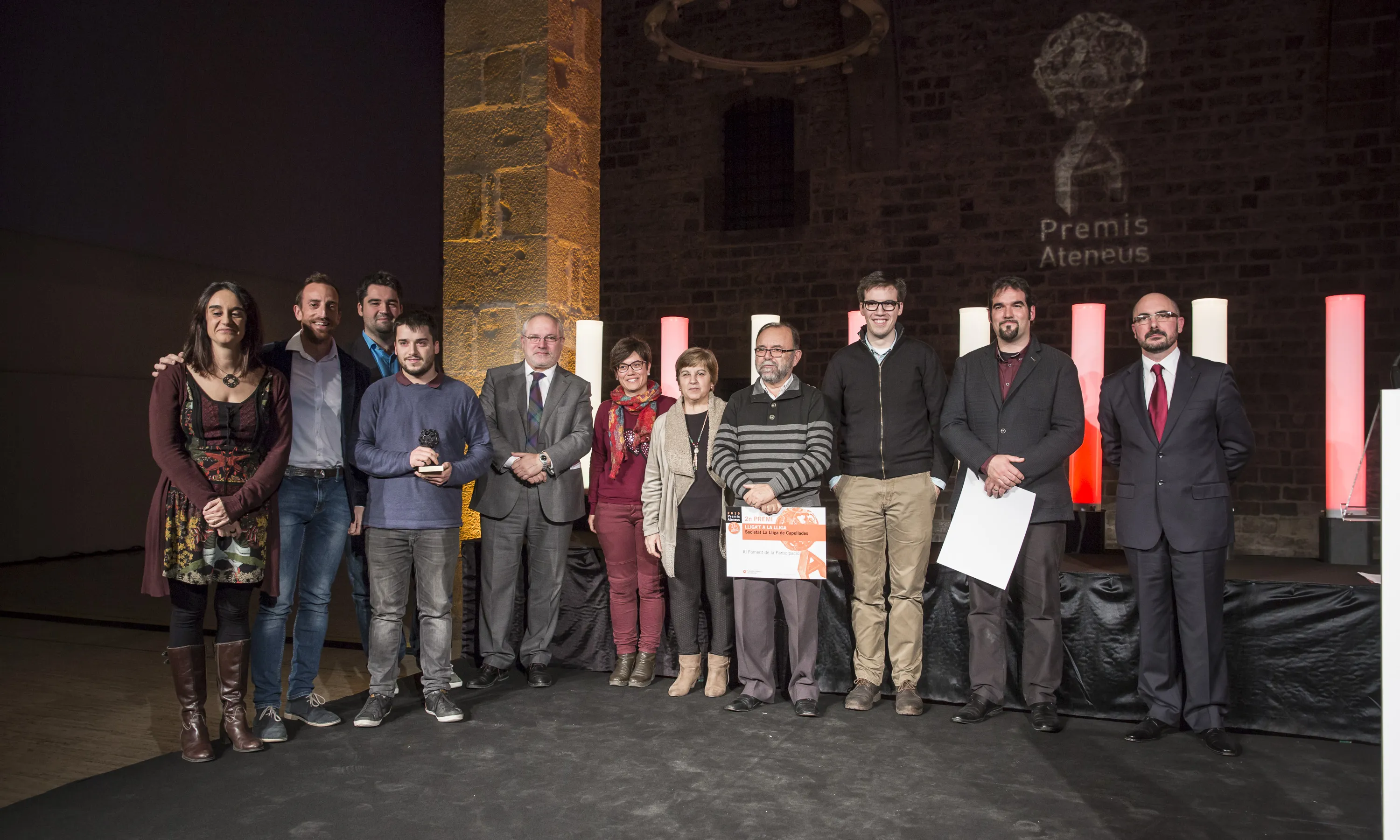 Entitats premiades al Foment de la Participació (foto: Toni Galitó) 